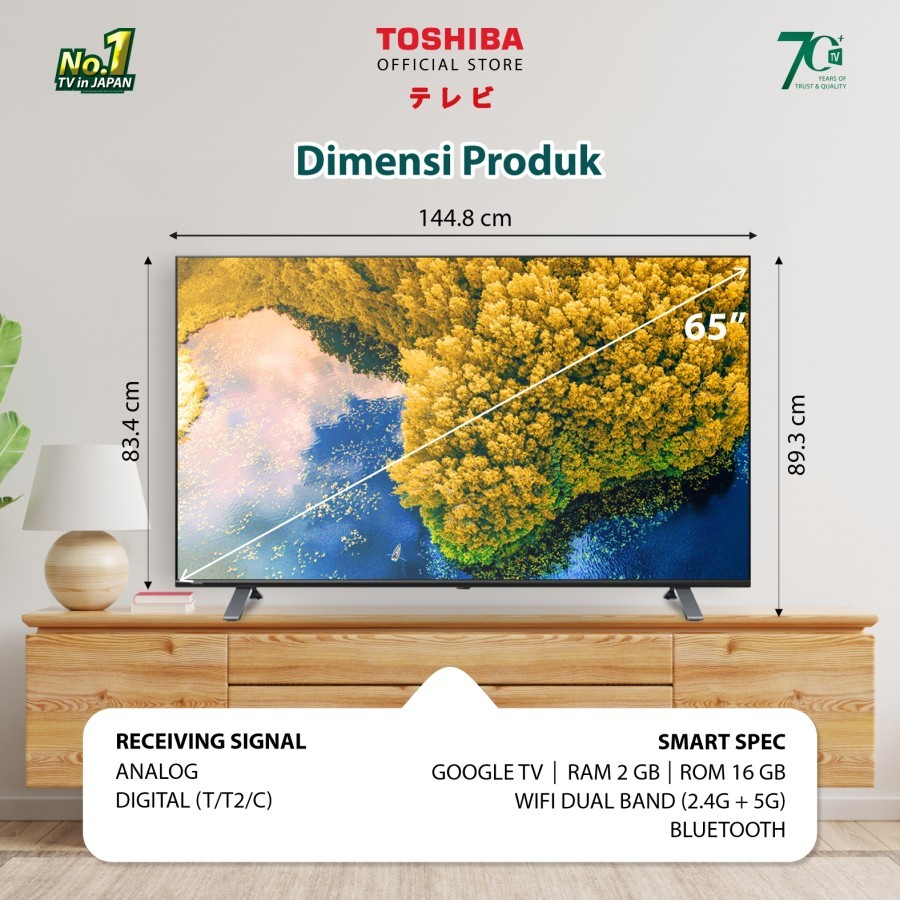 Jual Toshiba Led Smart Google Tv Uhd K Inch C Lp Shopee Indonesia