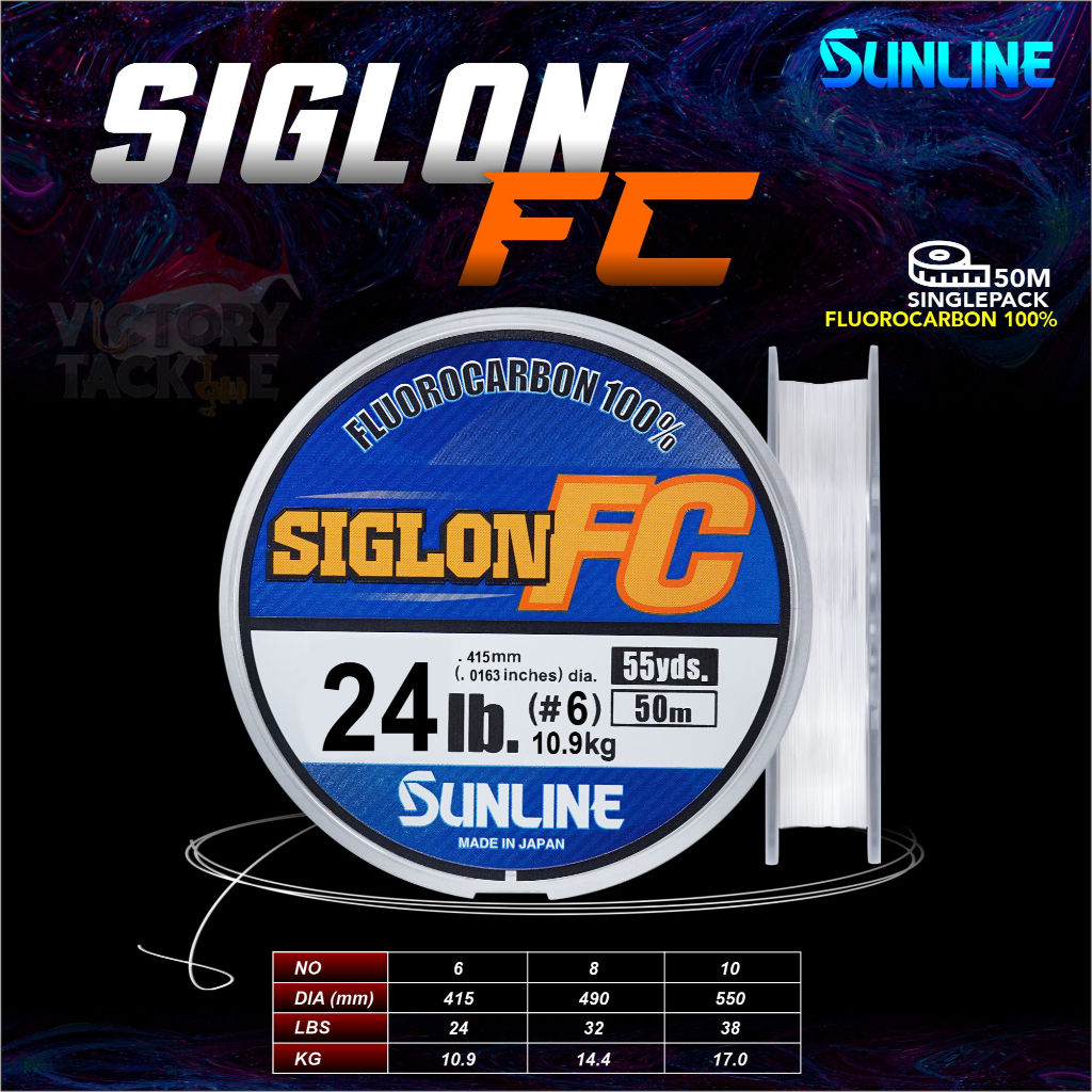 Jual Leader Sunline Siglon Fluorocarbon 100 50 Meter Made In Japan