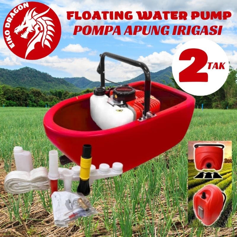 Jual FLOATING WATER PUMP 4 TAK POMPA APUNG IRIGASI MESIN SIRAM