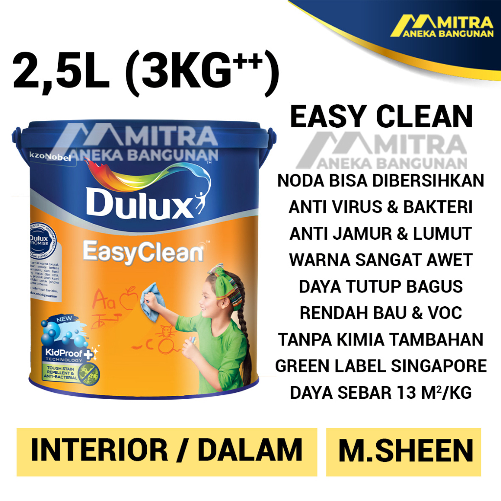 Jual CAT TEMBOK DULUX FOSSIL GREY 30YY 56 060 CATYLAC PENTALITE EASY