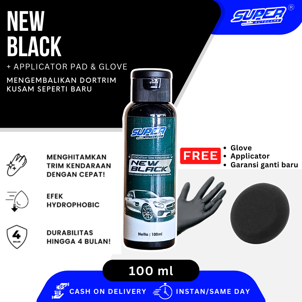 Jual New Black Super Autocare Penghitam Body Motor Permanen Bodi