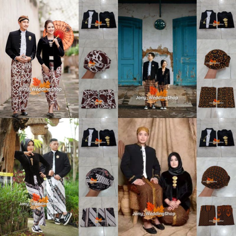 Jual 1 Set Baju Couple Adat Jawa Baju Prewedding Hewes Motif