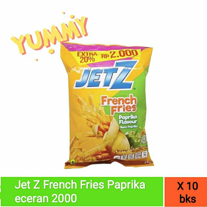 Jual Jetz French Fries Paprika Jet Z Renceng Isi Bks Shopee