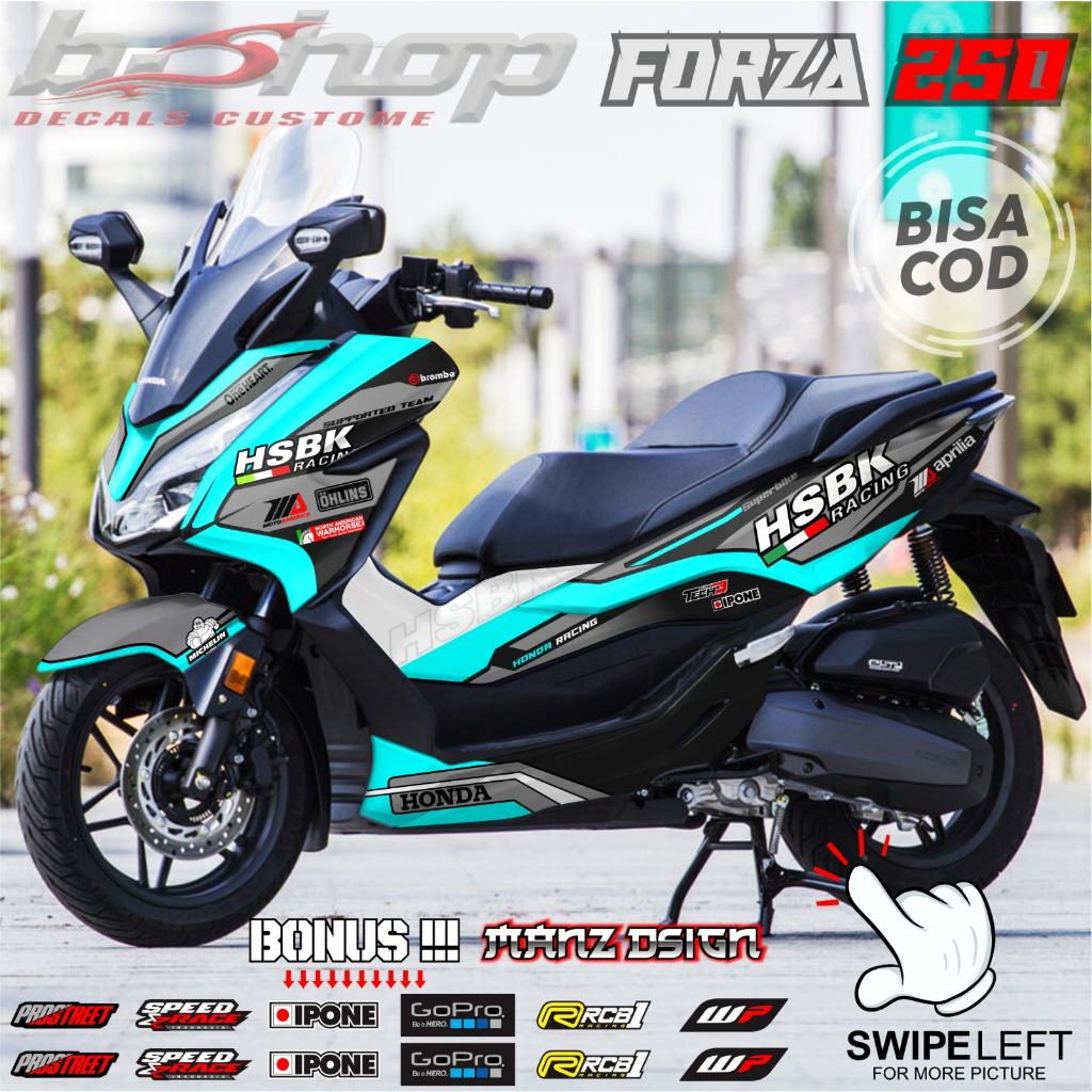 Jual Decal Sticker Honda Forza 250 Fullbody Motif HSBK Terbaru Keren