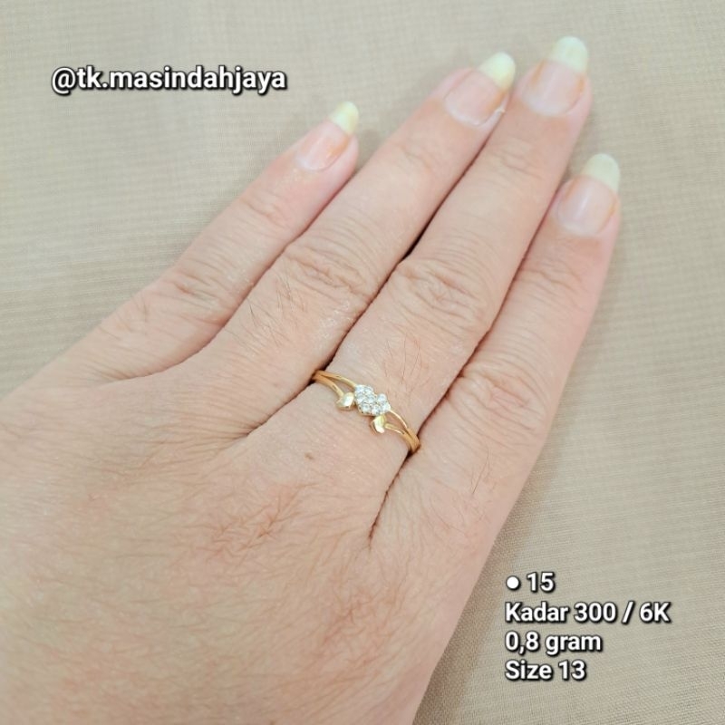 Jual Cincin Emas Asli Model Terbaru Limited Edition Kadar 300 6K