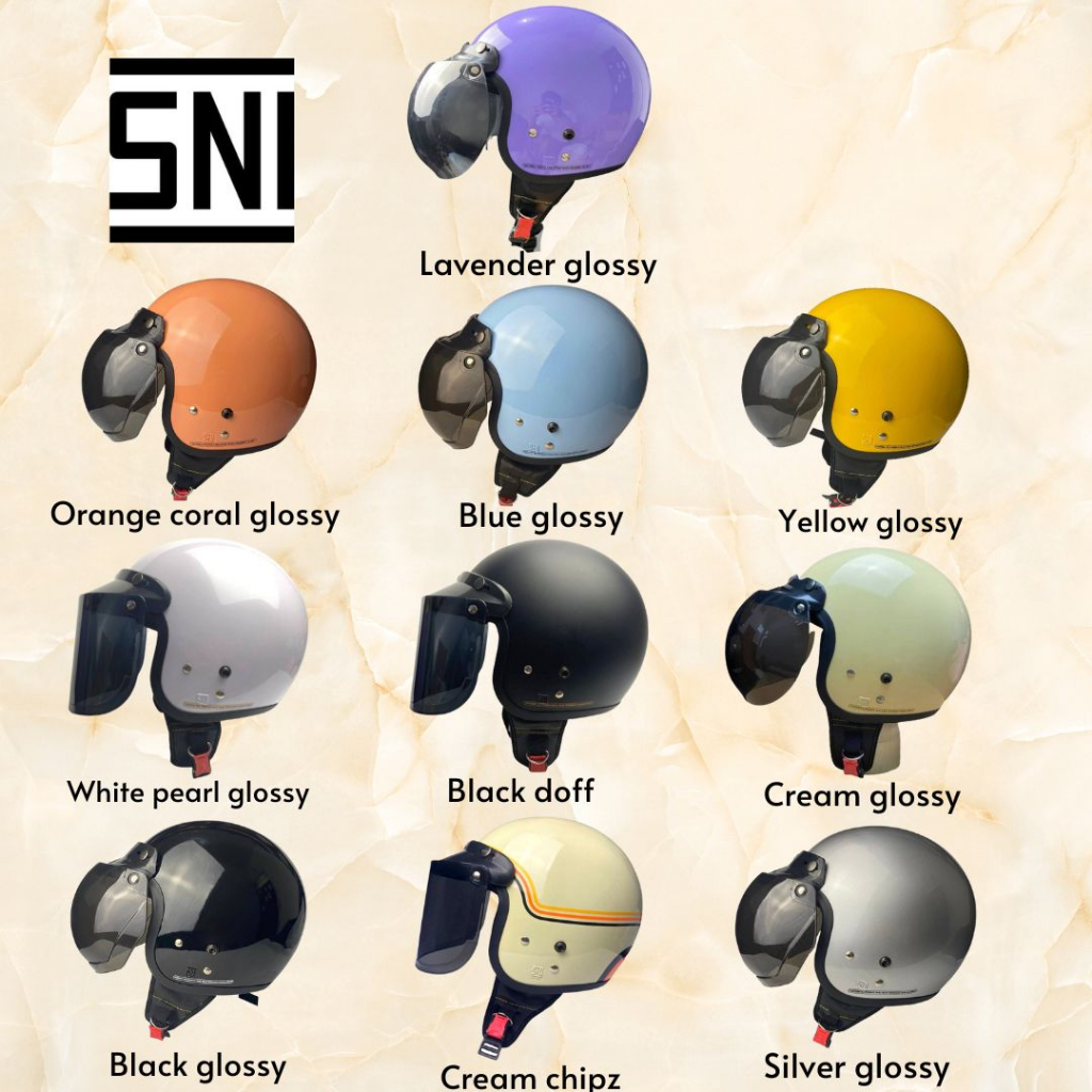 Jual Helm Bogo Dewasa Classic Helem Retro Sni Full Leher Shopee