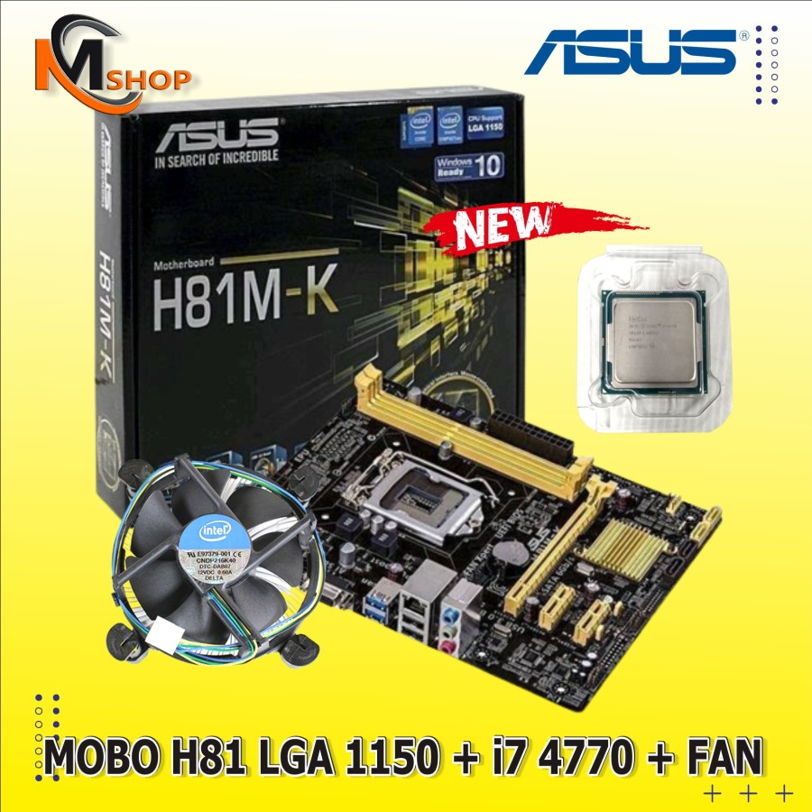 Jual Mobo Mainboard Motherboard H81 Asus LGA 1150 New Processor Core