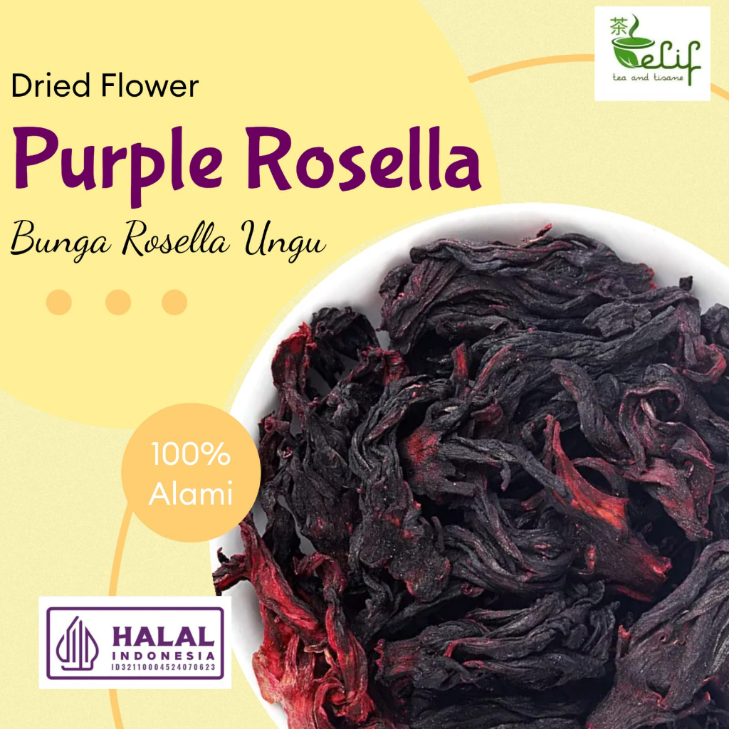 Jual Elif Tea Purple Rosella Flower Infused Tea Teh Bunga Rosella