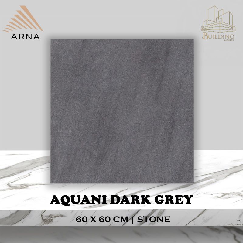 Jual Granite Lantai 6060 AQUANI DARK GREY MATT CARPORT ARNA SERIES