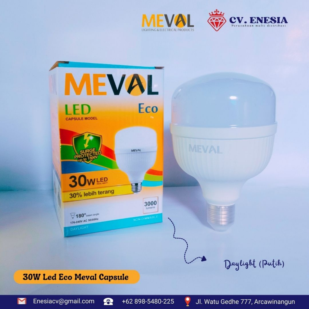 Jual Lampu Meval Led W Eco Meval Capsule Putih Shopee Indonesia