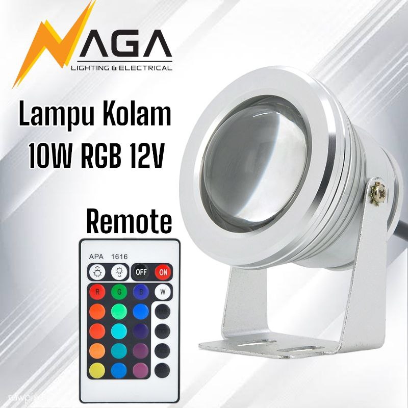 Jual Lampu Kolam Ikan W Volt Underwater Watt Rgb Remote V