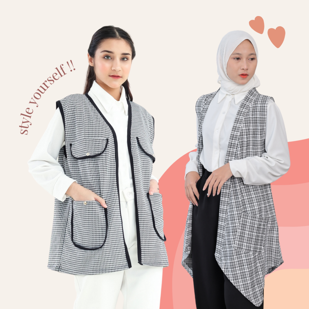 Jual Set Kemeja Dan Vest Casual Set Rompi Dengan Kemeja Kantor