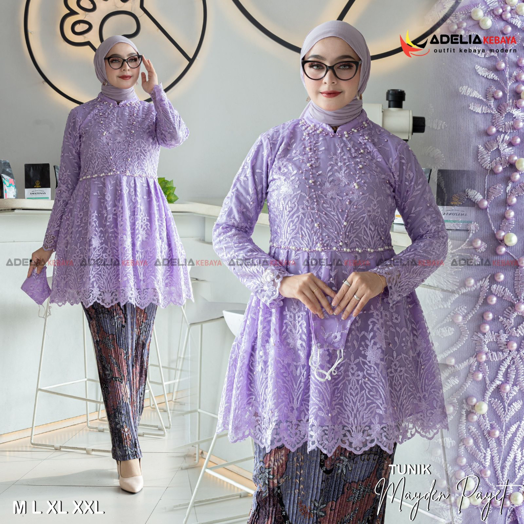 Jual COD Setelan Kebaya Blouse Mayden Payet Kebaya Modern