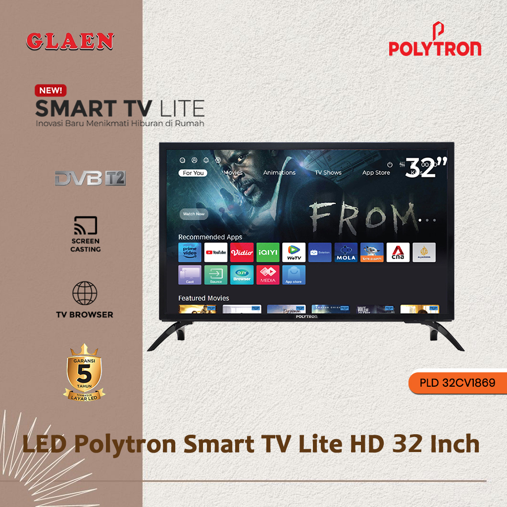 Jual LED Polytron Smart TV Lite HD 32 Inch PLD 32CV1869 TV Polytron