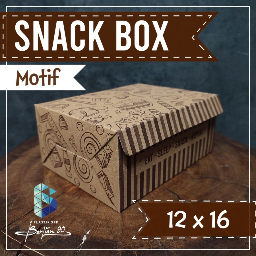 Jual Dus Kue X Cm Motif Kraft Kardus Snack Box Isi Pcs