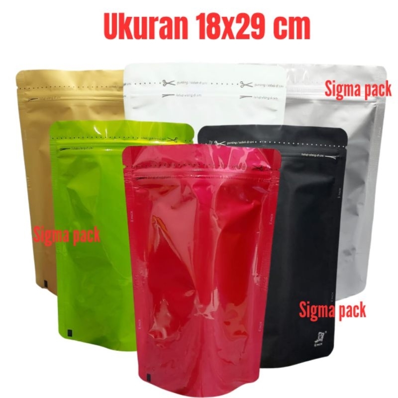 Jual Standing Pouch Aluminium Foil Warna X Kpack Plastik Kemasan