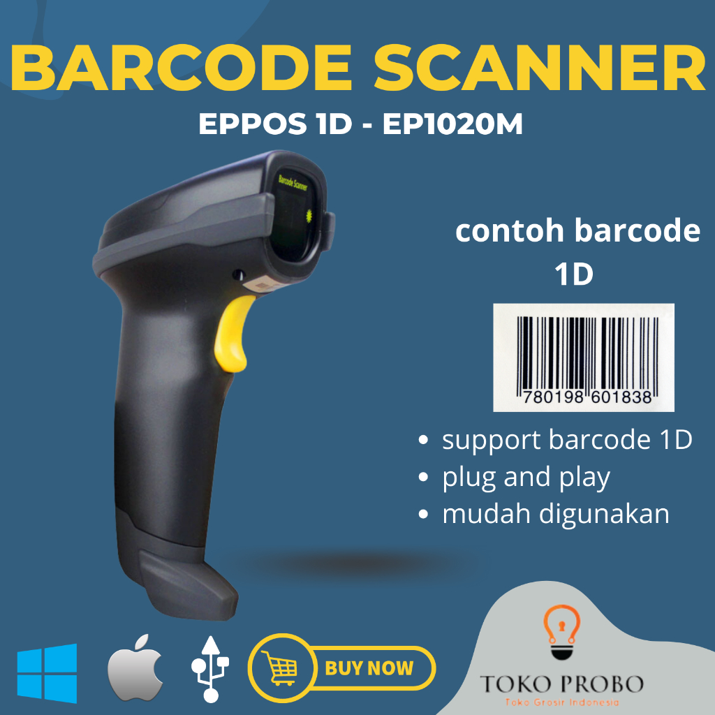 Jual Barcode Scanner D Eppos Ep M Alat Kasir Toko Shopee Indonesia