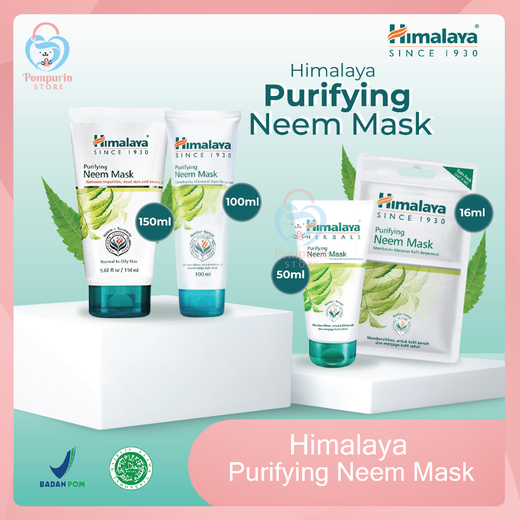 Jual Himalaya Purifying Neem Mask Sachet 50ml 100ml 150ml 16ml