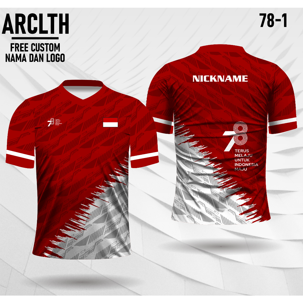 Jual Jersey HUT RI 78 Baju Kemerdekaan 17 Agustus Dirgahayu INDONESIA