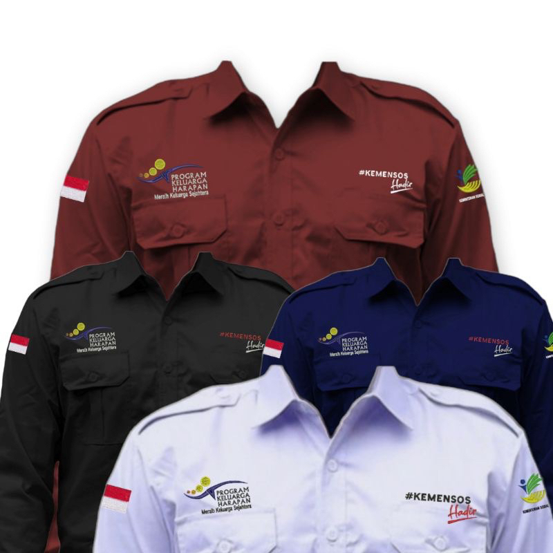 Jual BIG SIZE Kemeja PKH Kemeja Kemensos Hadir Baju PKH Lengan Panjang