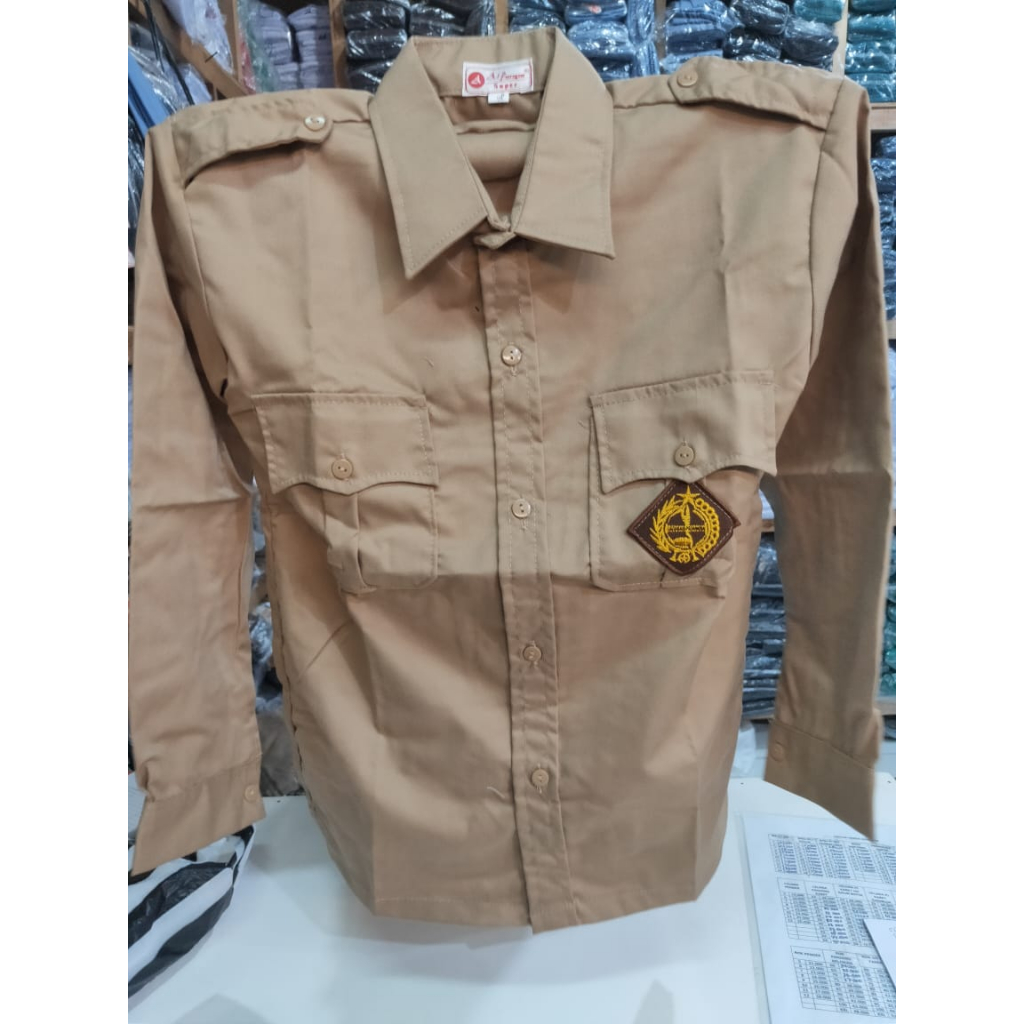 Jual Baju Pramuka Lengan Pendek Dan Panjang Laki Coklat Seragam Sekolah