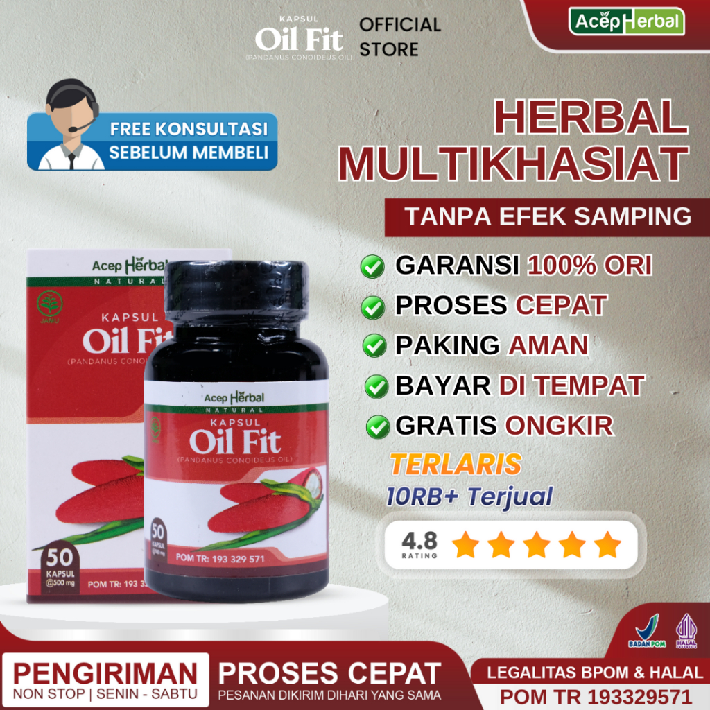 Jual Kapsul Minyak Buah Merah Papua Oil Fit Asli 100 Original Isi 50