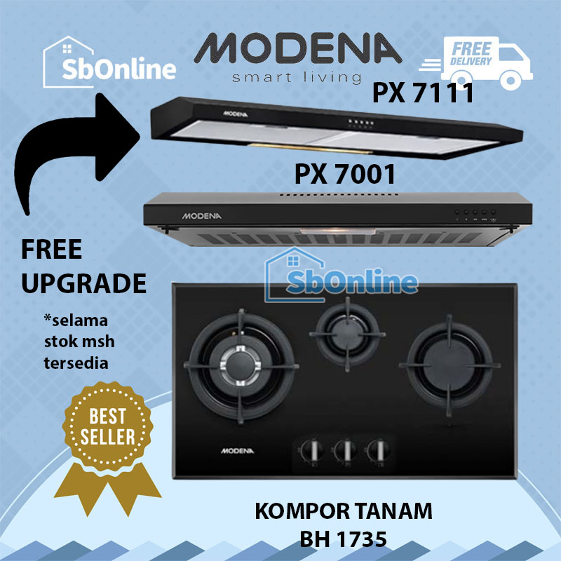 Jual Modena Paket Kompor Tanam Tungku Cm Dan Cooker Hood Cm