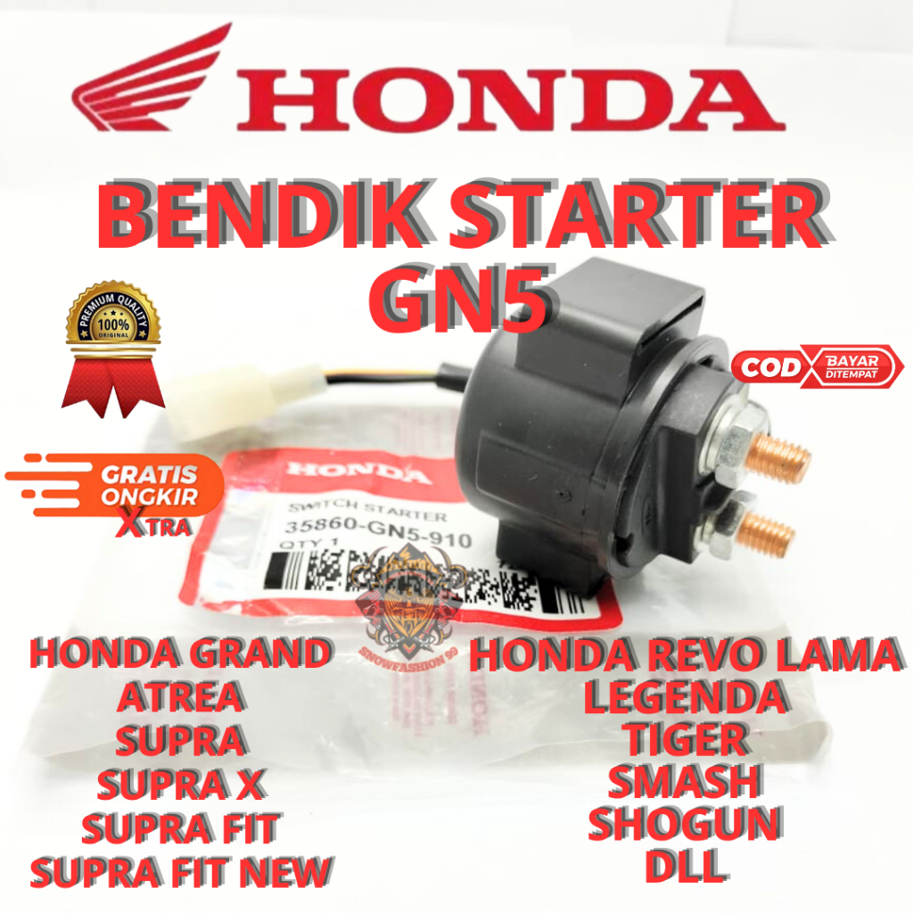 Jual BENDIK SWITCH STARTER HONDA GN5 HONDA GRAND ASTREA SUPRA SUPRA X