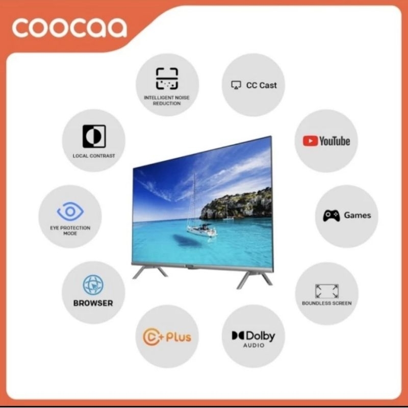 Jual Led Smart Tv Coocaa S U Inch Digital Youtube Bezel Less Dolby