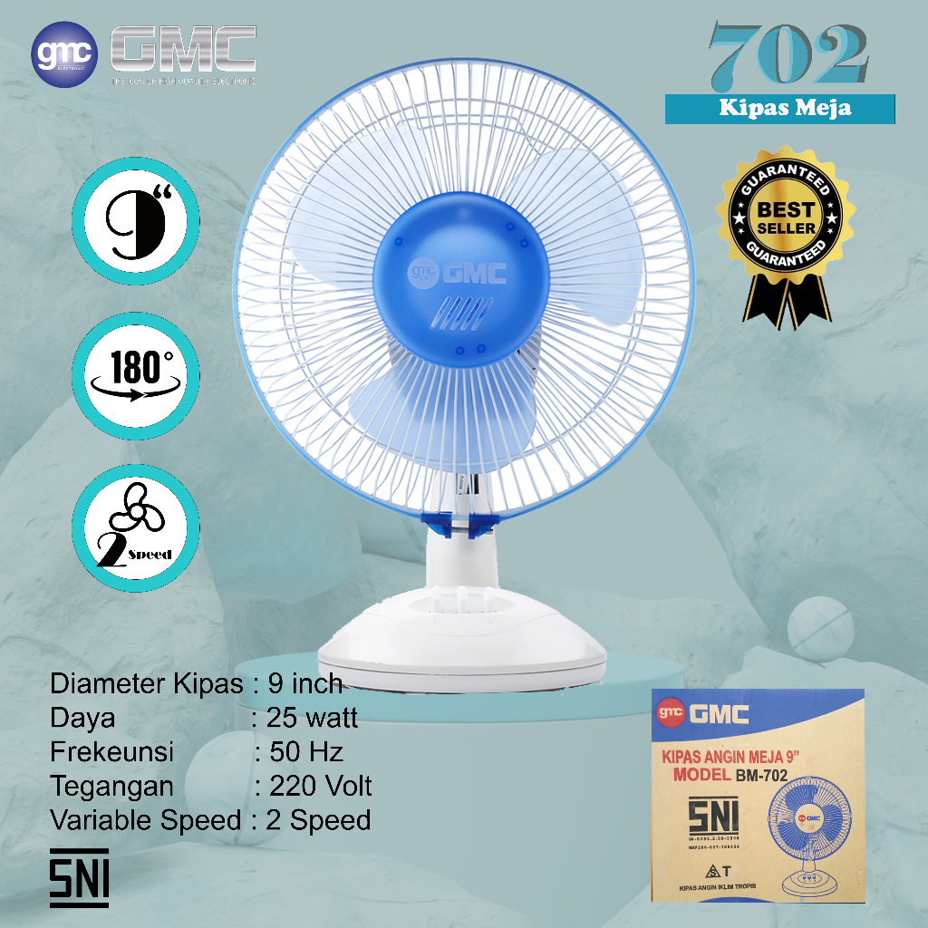 Jual Kipas Angin Meja Desk Fan GMC 702 9 Inch SNI 9 In Shopee Indonesia