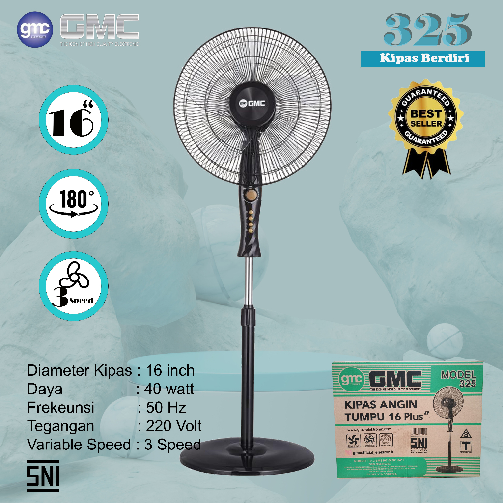 Jual Kipas Angin Berdiri Gmc Inch Stand Fan Sni Garansi Shopee