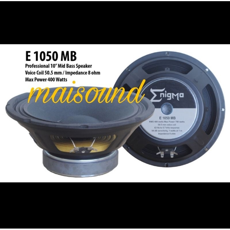 Jual SPEAKER KOMPONEN ENIGMA E1050MB ENIGMA E 1050 MB 10 INCH FULL