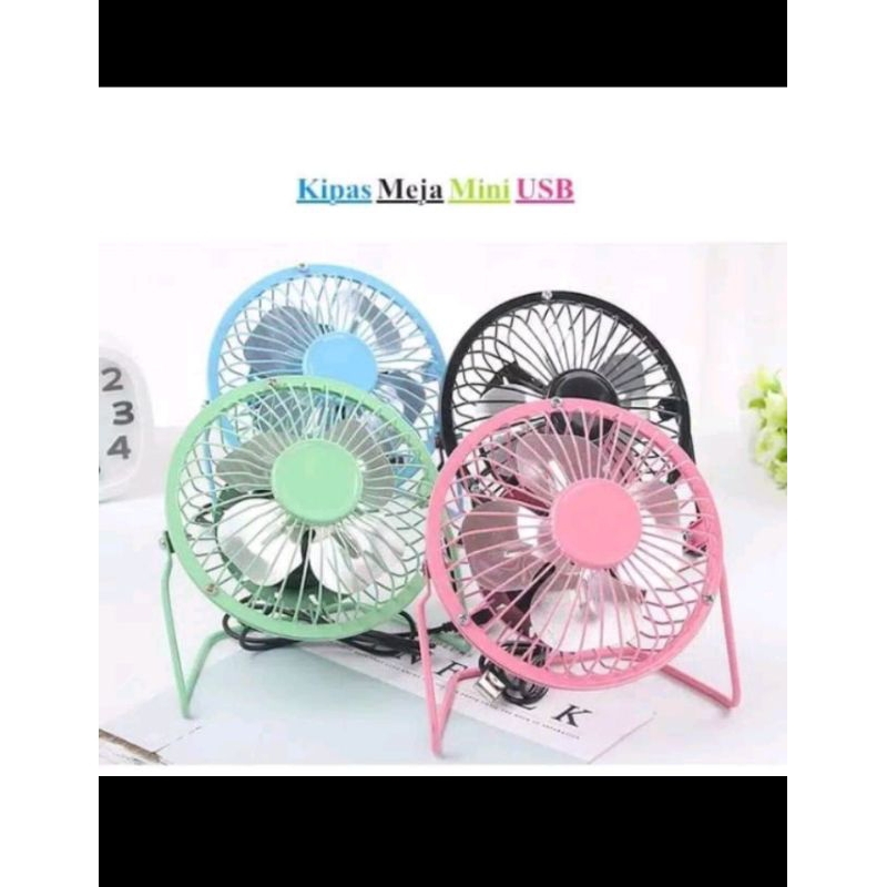 Jual Kipas Angin Usb Bahan Besi Mini Fan A Warna Random Shopee