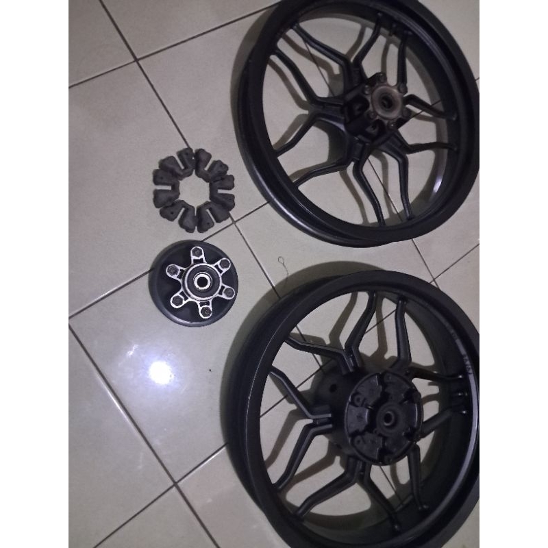 Jual Velg Kawasaki Pulsar Ns200 Sepasang Depan Dan Belakang Original