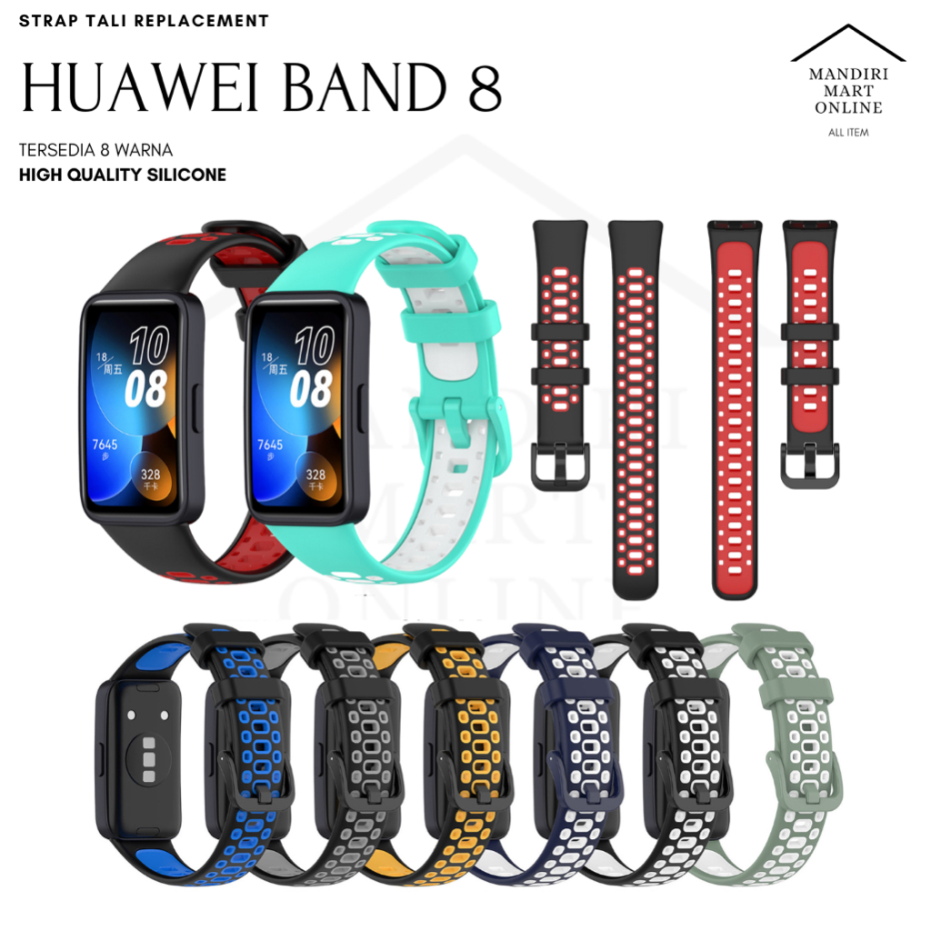 Jual Strap Huawei Band 8 Dual Tone Tali Pengganti Huawei Band 8 Bahan