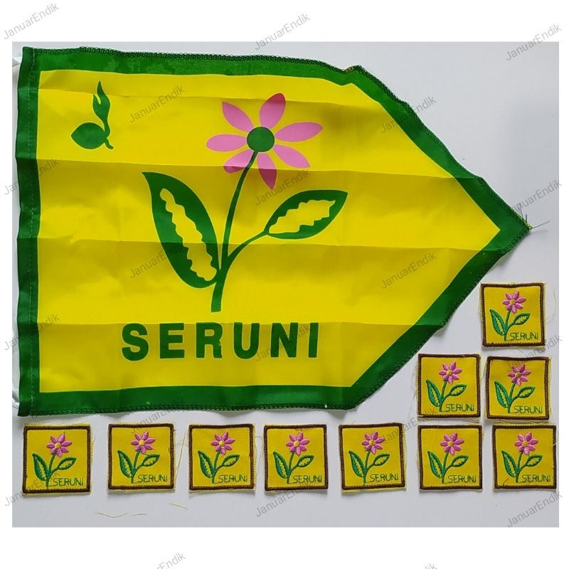 Jual Tanda Regu Bunga Seruni Set Bendera Penggalang Putri Pramuka