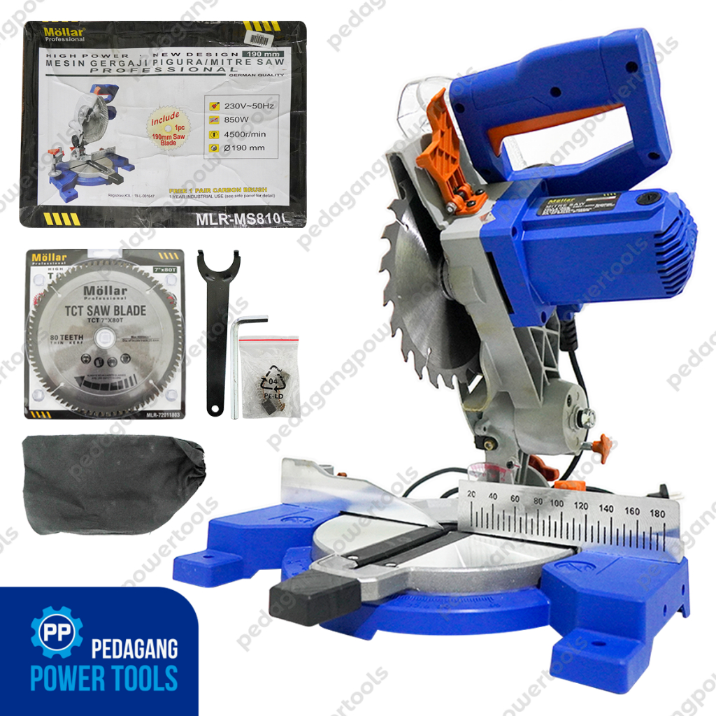 Jual MESIN POTONG ALUMINIUM KAYU MITER MITTER SAW MOLLAR MS 810 BONUS