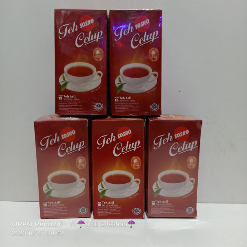 Jual TEH CELUP SOSRO KEMASAN 15 GANTUNG Shopee Indonesia