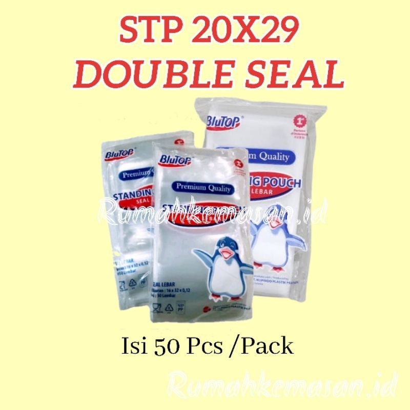 Jual STANDING POUCH STP 20X29 DOUBLE SEAL PLASTIK BERDIRI ISI 50PCS