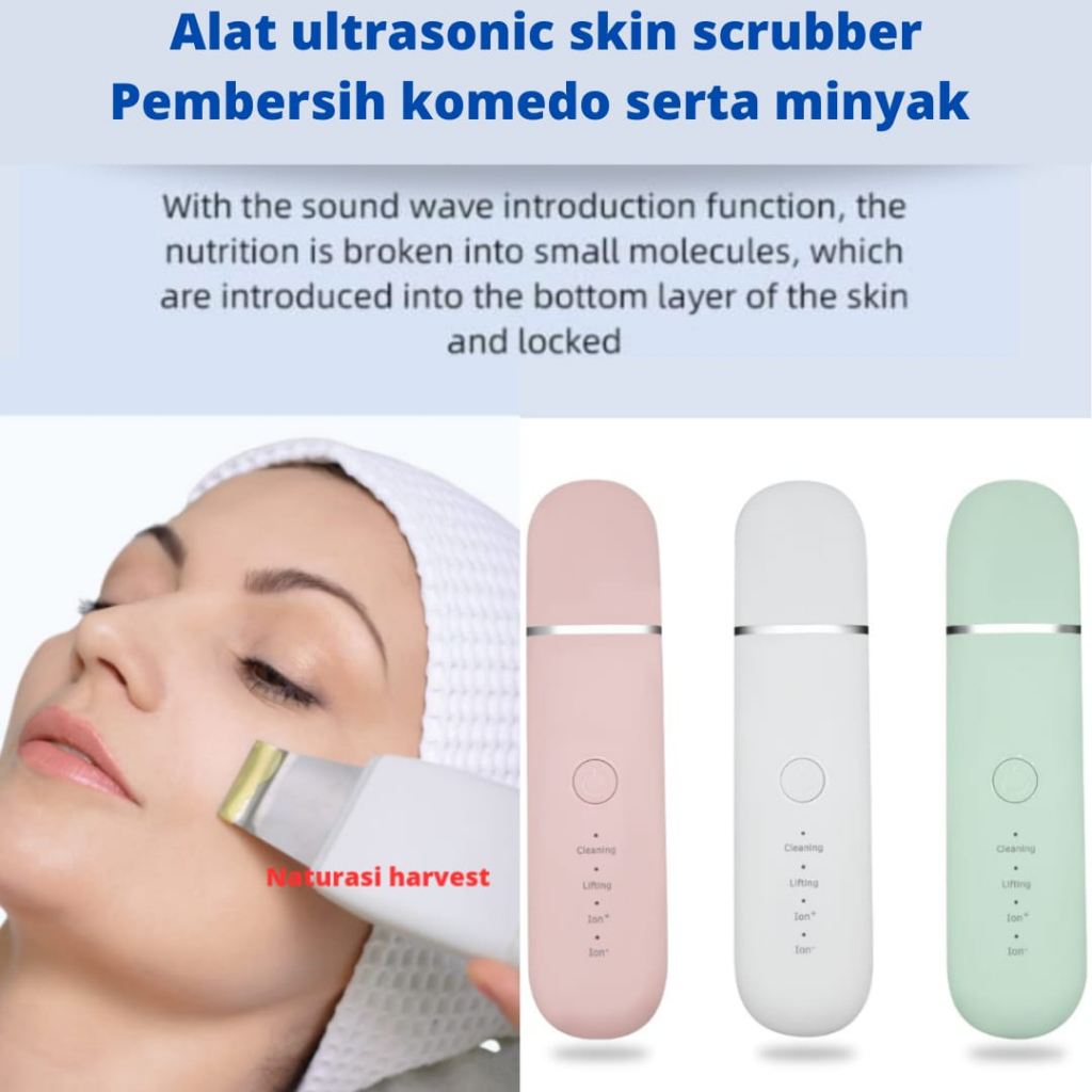 Jual Ori Alat Pembersih Komedo Wajah Ultrasonic Skin Scrubber Ion