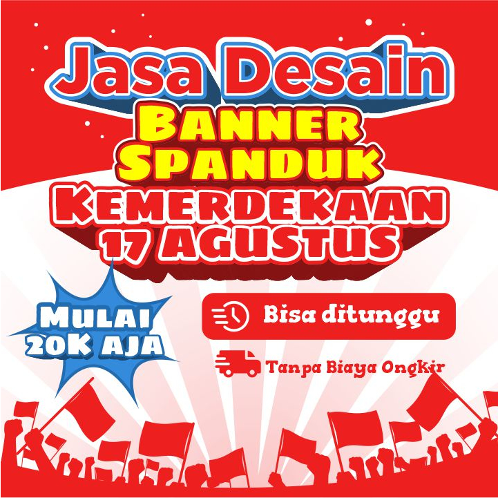 Jual Jasa Desain Banner Spanduk Agustusan Banner Kemerdekaan Ri