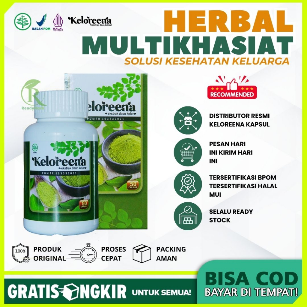 Jual Keloreena Kapsul Ekstrak Daun Kelor Ekstrak Moringa Oleifera