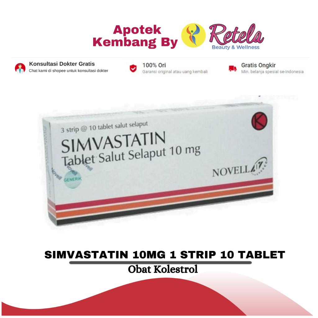 Jual Simvastatin Mg Strip Tablet Shopee Indonesia