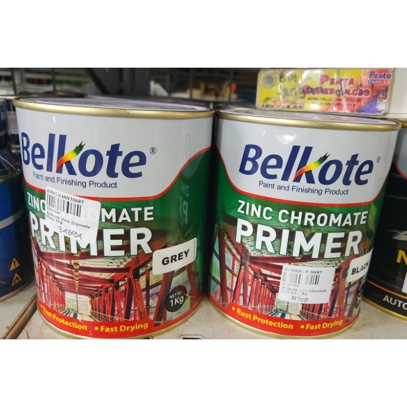 Jual BELKOTE ZINC CHROMATE PRIMER MENI BESI KAYU CAT DASAR BESI