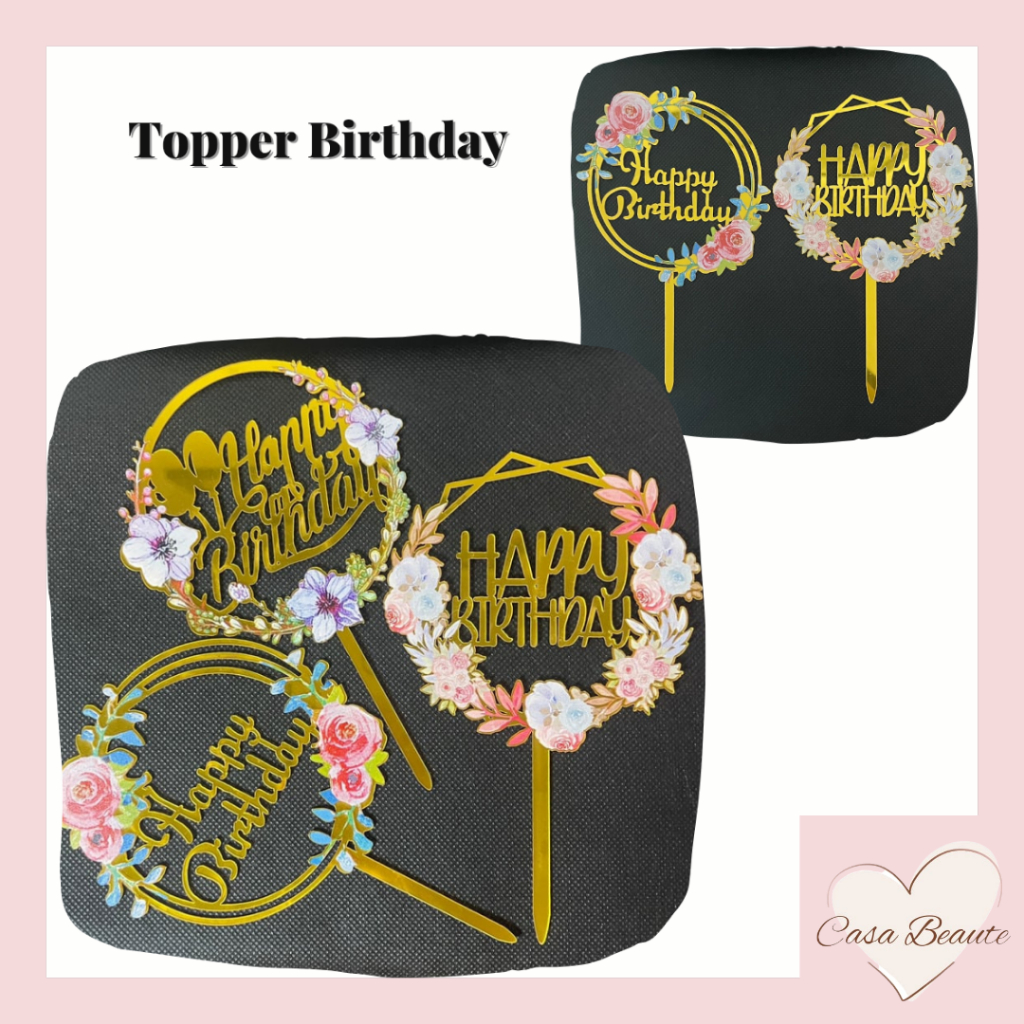 Jual Topper Ulang Tahun Topper Akrilik Ulang Tahun Topper Happy