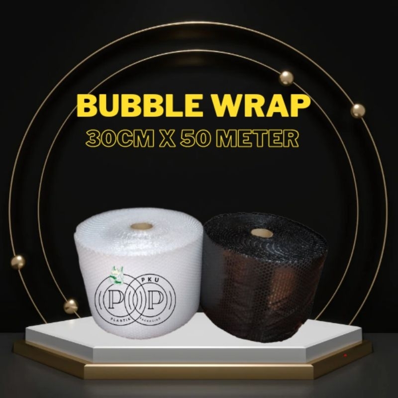 Jual Bubble Wrap Roll 30cm X 50M Tersedia Warna Putih Dan Hitam TEBAL