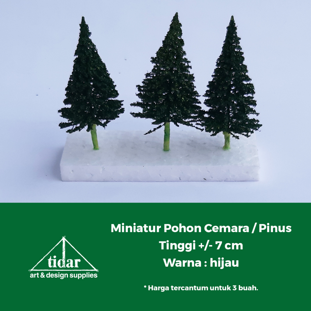 Jual HR Miniatur Pohon Cemara Tinggi 7 Cm Maket Tanaman Pinus