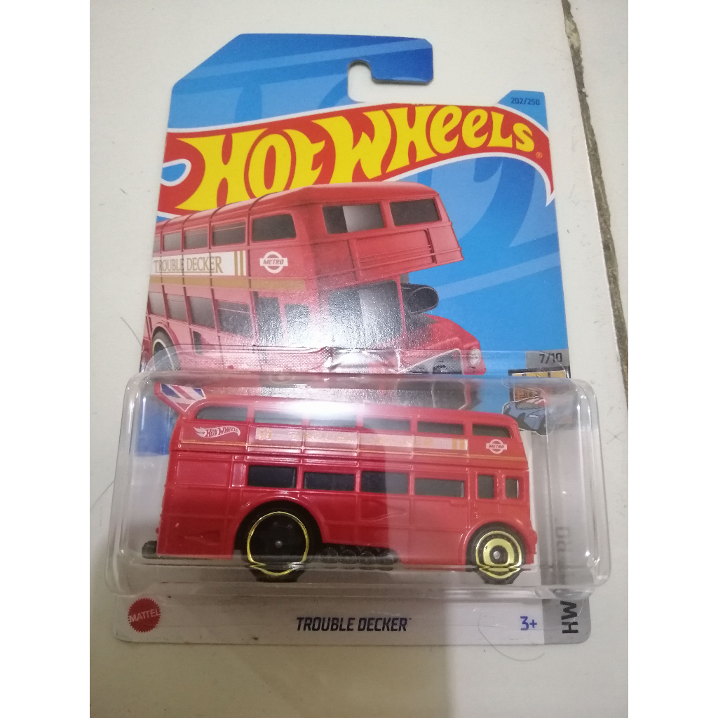 Jual Hot Wheels Trouble Decker Original Mattel Shopee Indonesia