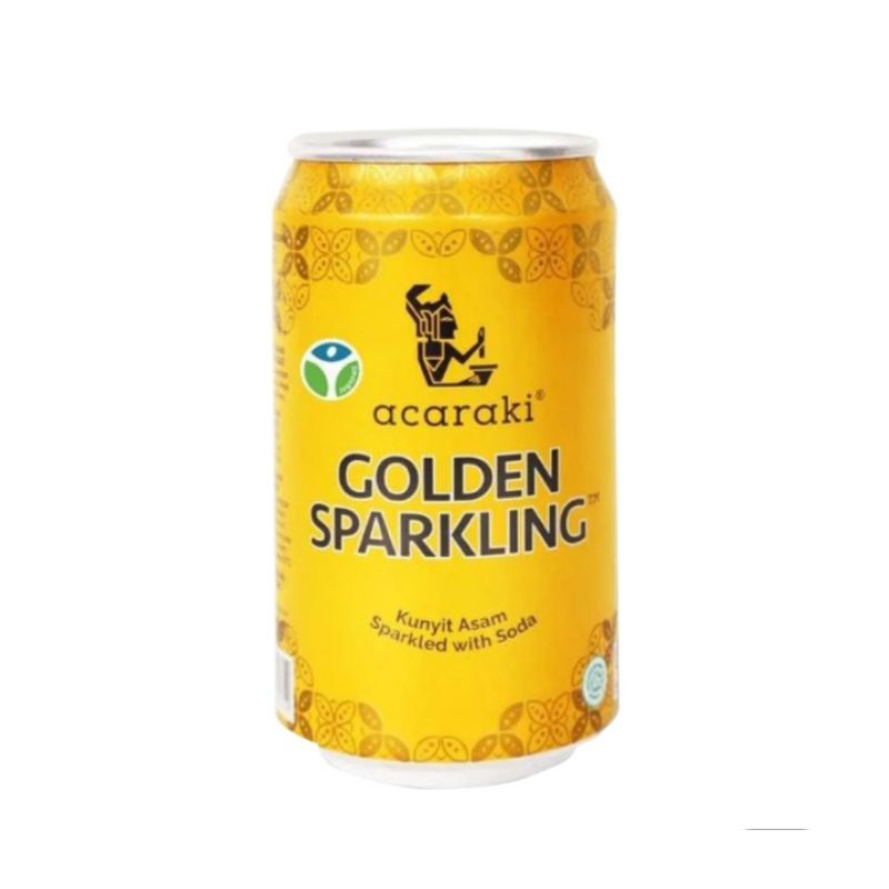 Jual Acaraki Golden Sparkling Kunyit Asam Minuman Soda 320 Ml Shopee