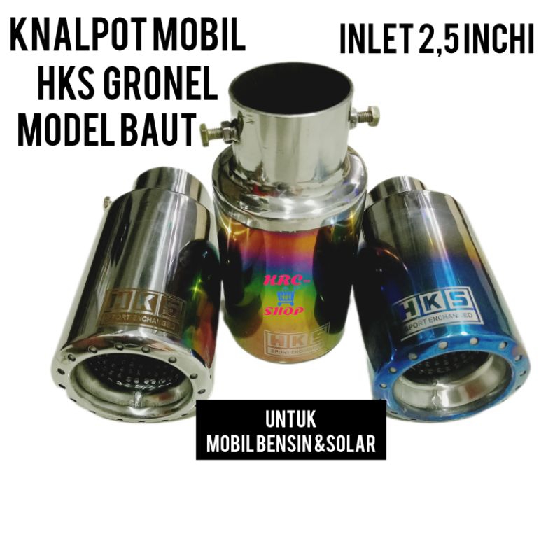 Jual Knalpot Mobil Hks Gronel Model Baut Mobil Bensin Dan Solar Inlet